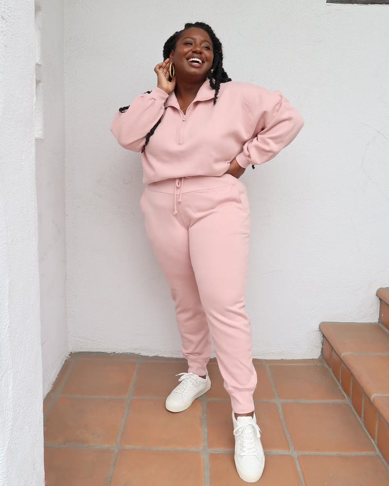 Balloon Sleeve Half-Zip Sweatshirt | Abercrombie & Fitch (US)