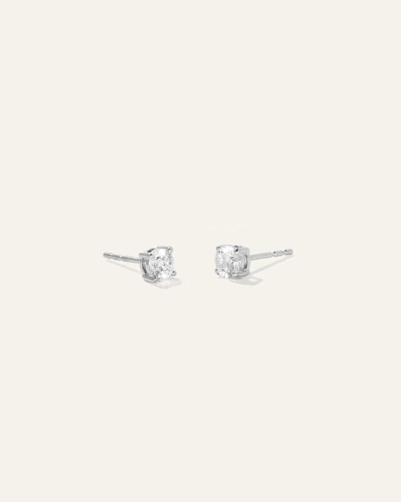 14K Gold Lab Grown Diamond Four-Prong Solitaire Studs | Quince