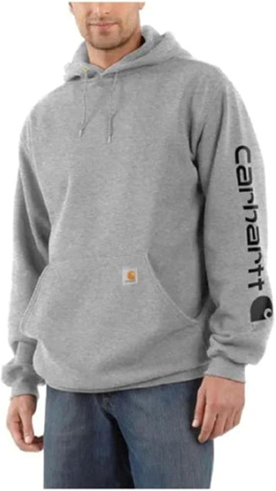 Carhartt Men's Loose Fit Midweight Logo Sleeve Graphic Sweatshirt | Amazon (US)