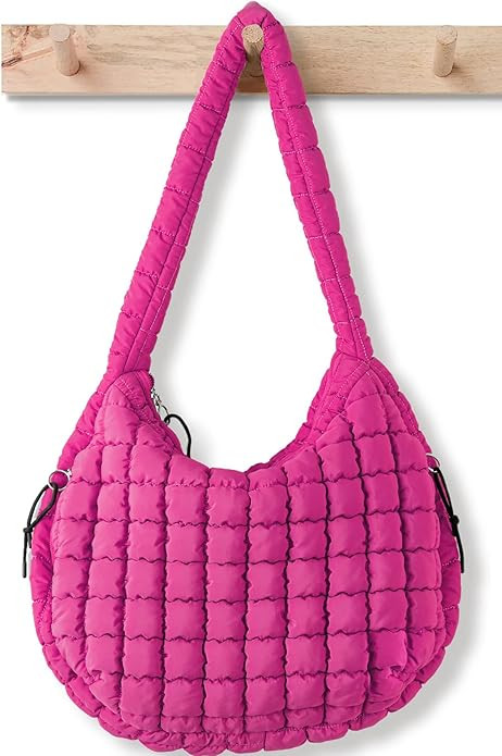 Puffer Tote Bag for Women Large Quilted Tote Bag Quilted Carryall Bag Soft Puffy Crossbody Bag Ho... | Amazon (US)