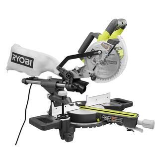 RYOBI 10 Amp Corded 7-1/4 in. Compound Sliding Miter Saw TSS702 - The Home Depot | The Home Depot