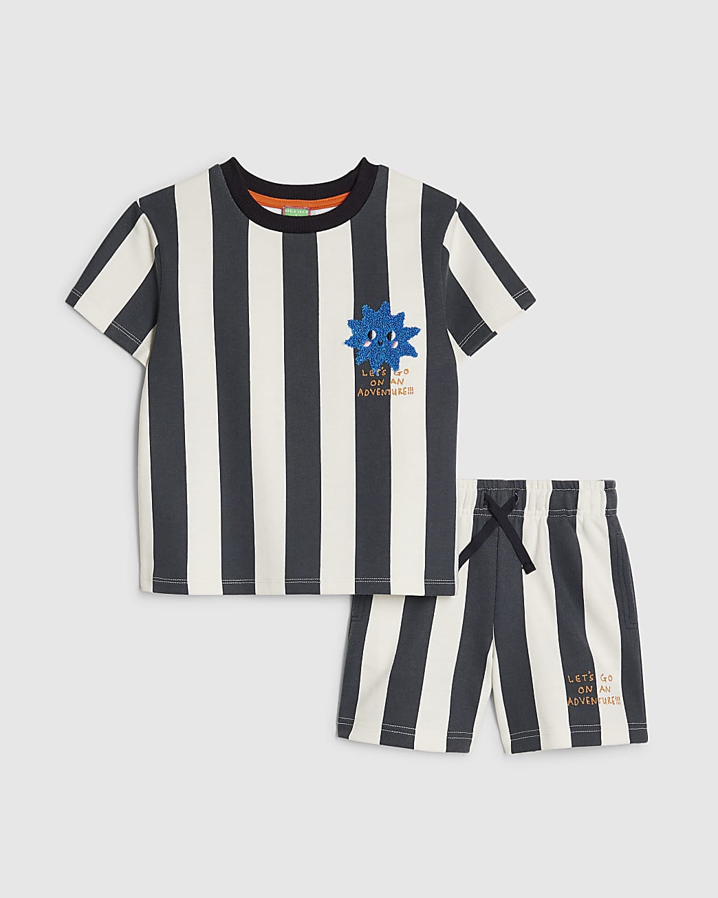 Mini Boys Navy Abbie Rosie Striped Set | River Island UK & IE