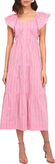 Adelyn Rae Stripe Tiered Maxi Dress | Nordstrom | Nordstrom