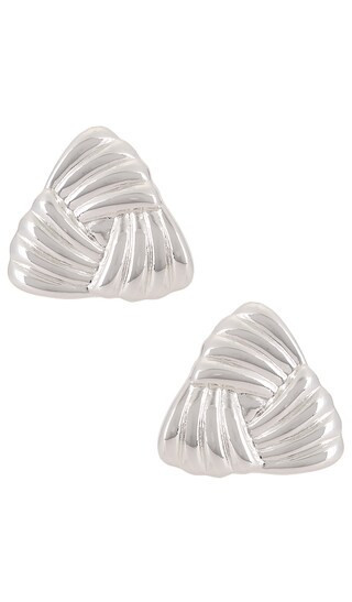 Heaven Mayhem Tri Earrings in Metallic Silver. | Revolve Clothing (Global)