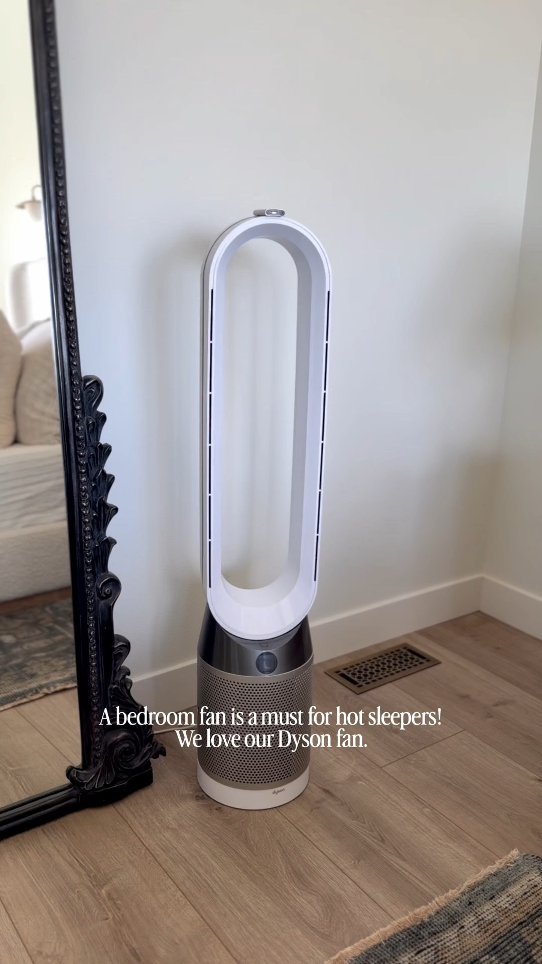 Instead of a ceiling fan, Nate and I compromised with a floor fan (his request). This is our 2nd Dyson fan and I love that it has a built in HEPA filter  

#LTKHome
