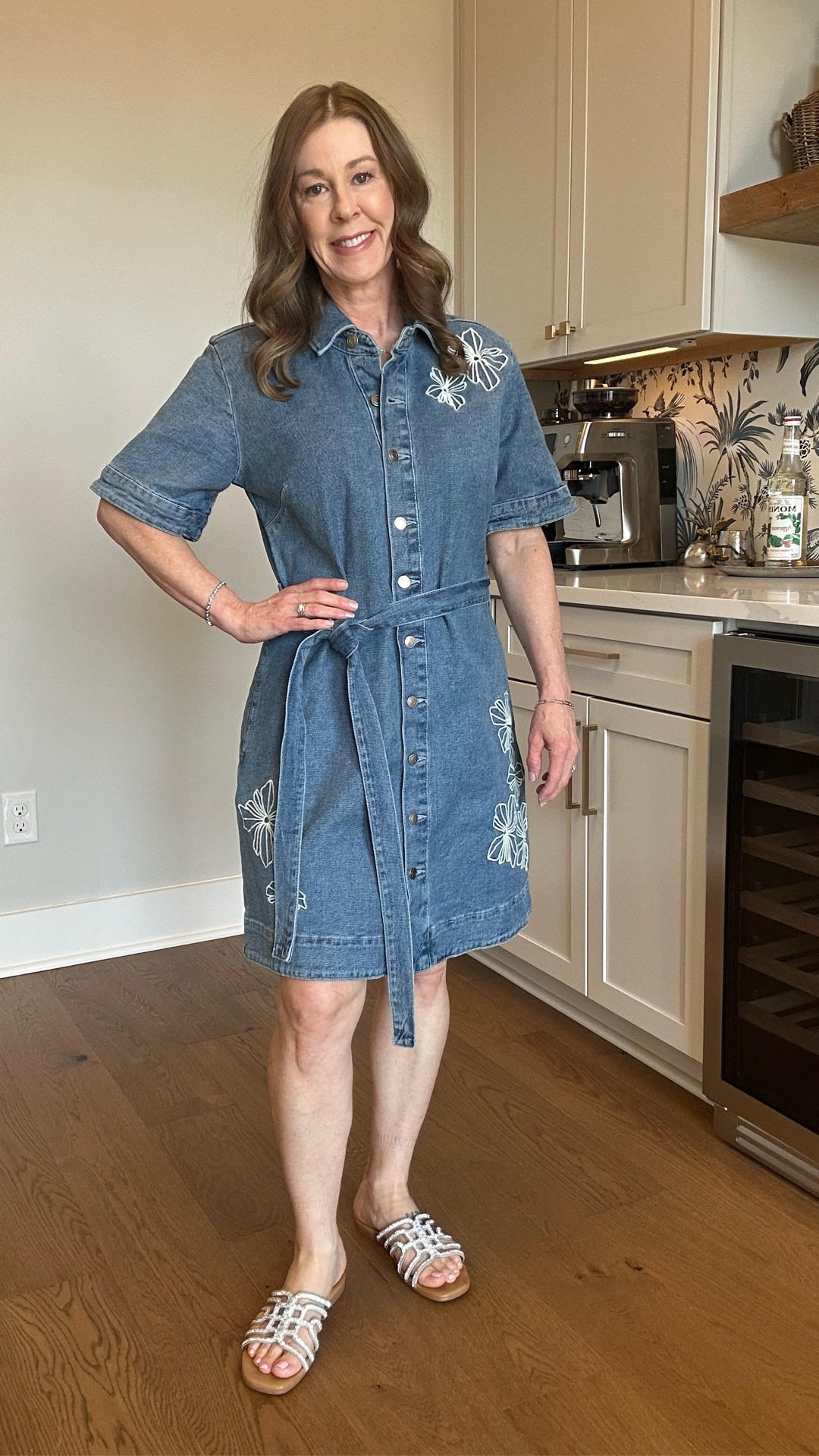 Beautiful denim dress! It fits TTS and I’m in a small! 
#walmartfashion #denimdress 

#LTKPetite #LTKootd