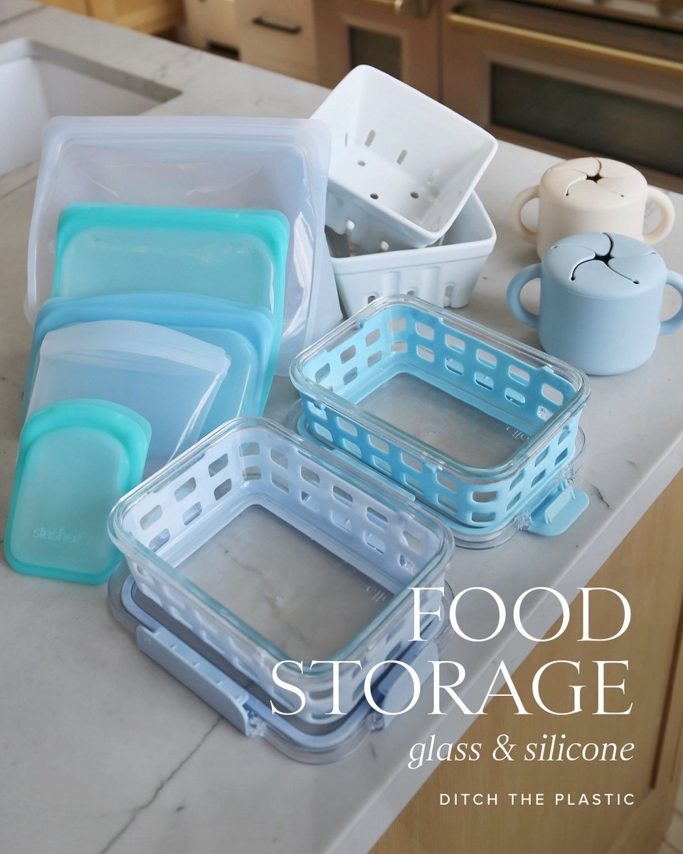 Low-tox food storage options I love! Glass and silicone ✔️✔️

Kitchen
Kids lunches 
Home 

#LTKHome