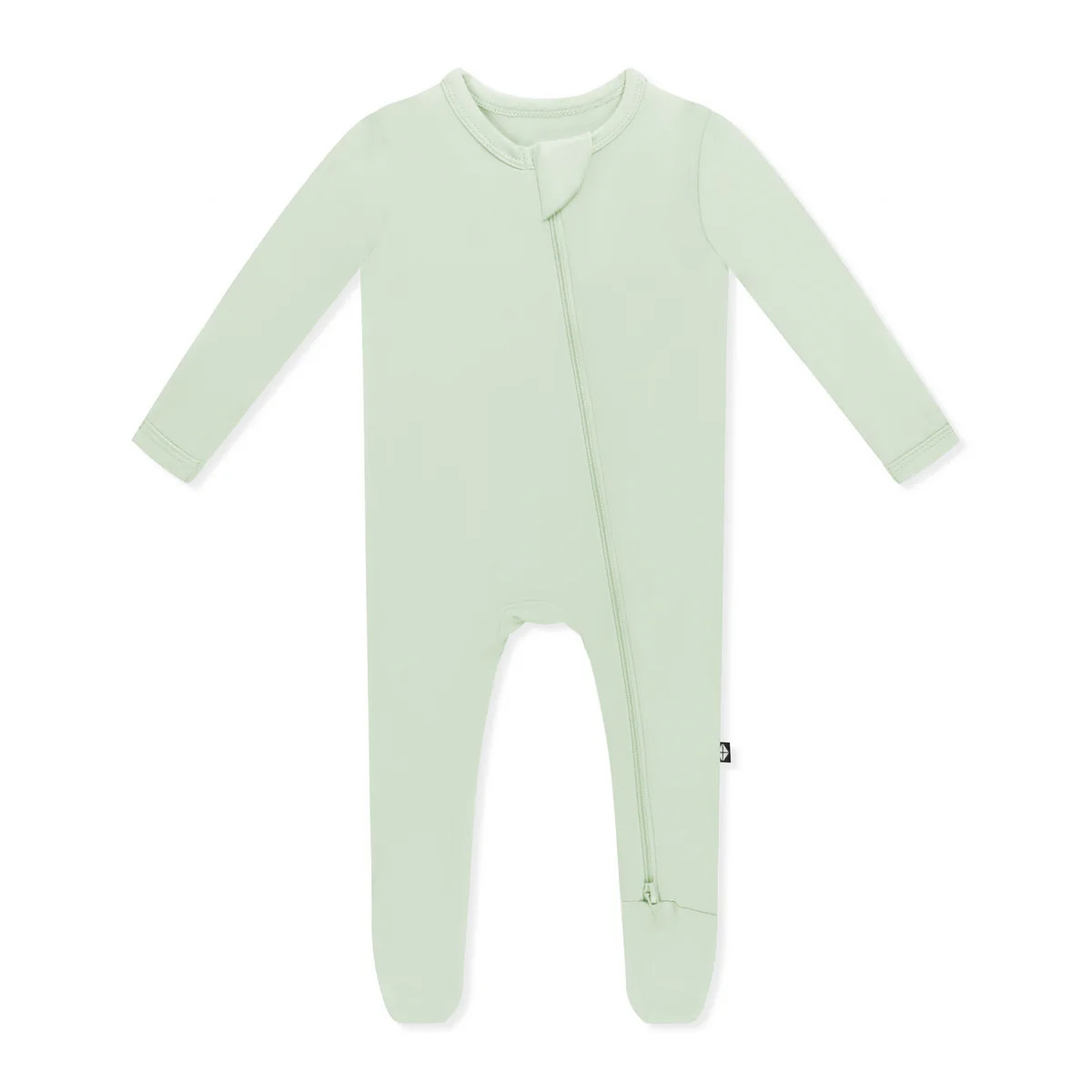 Zippered Footie in Basil | Kyte Baby