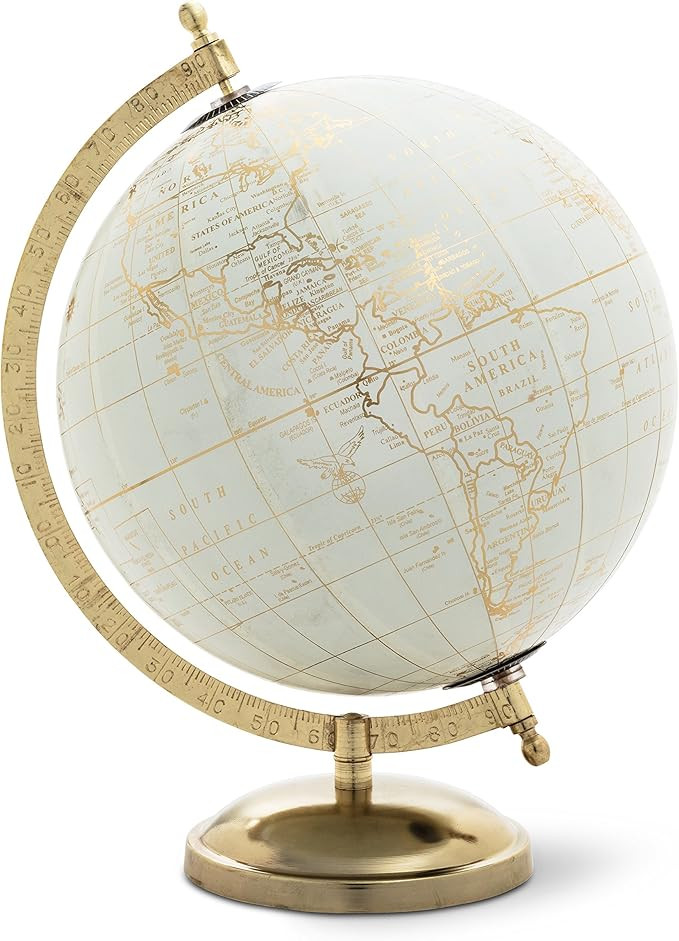 Abbott Collection 57-LATITUDE-02 Globe on stand, 11 inches, Ivory | Amazon (US)