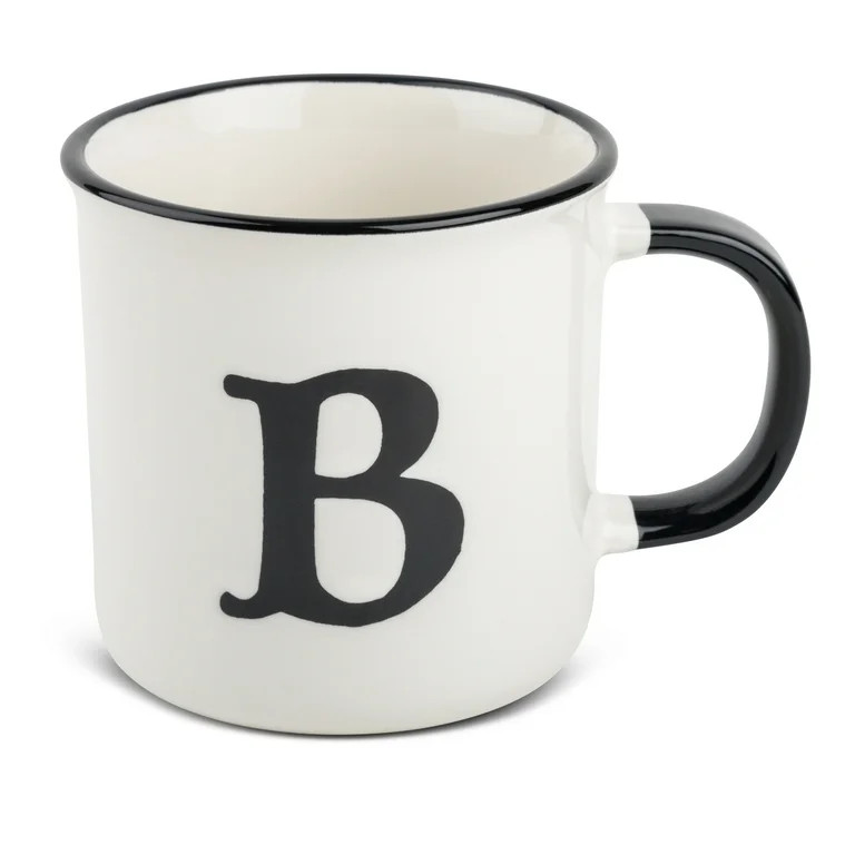Thyme & Table Monogram B Stoneware Coffee Mug 16oz, White | Walmart (US)