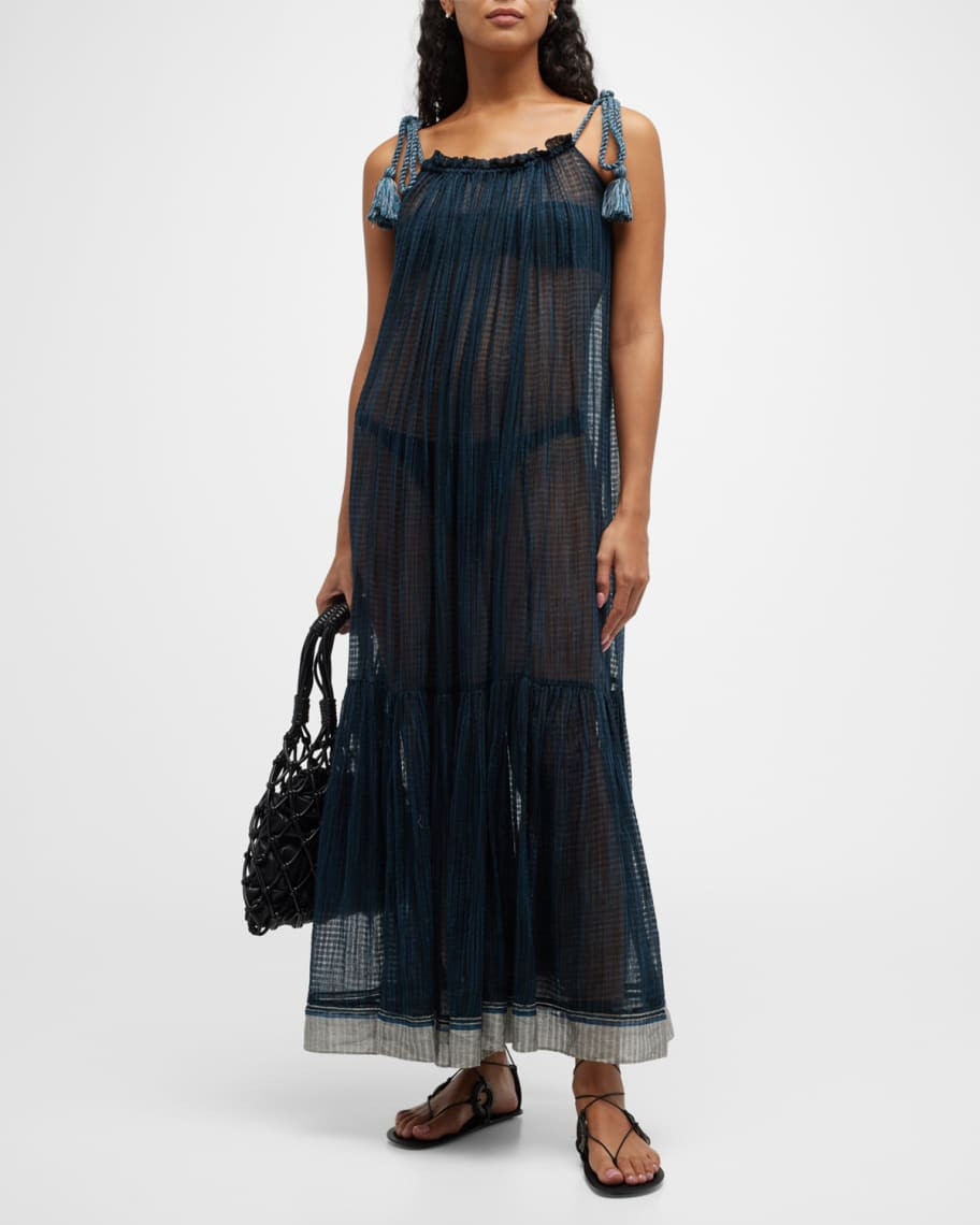 Ulla Johnson Cari Semi-Sheer Coverup Maxi Dress | Neiman Marcus