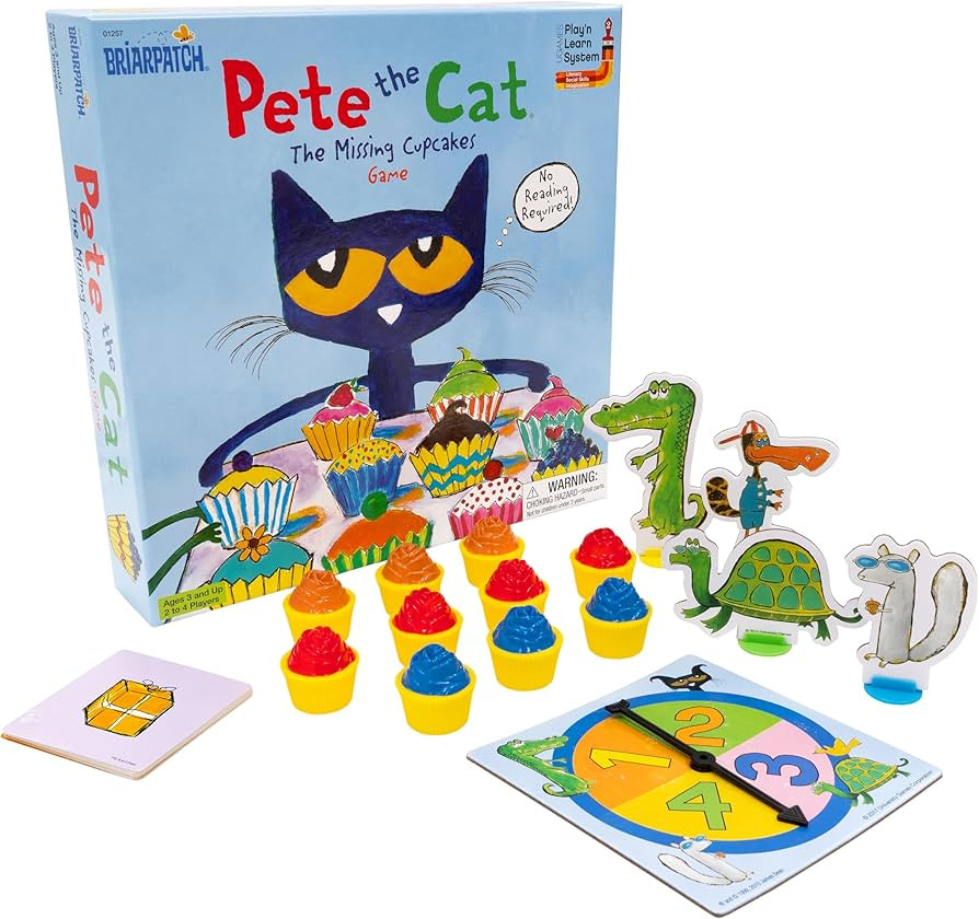 Briarpatch Pete the Cat The Missing Cupcakes Game, Fans of Pete the Cat Books, Ages 3+ | Amazon (US)