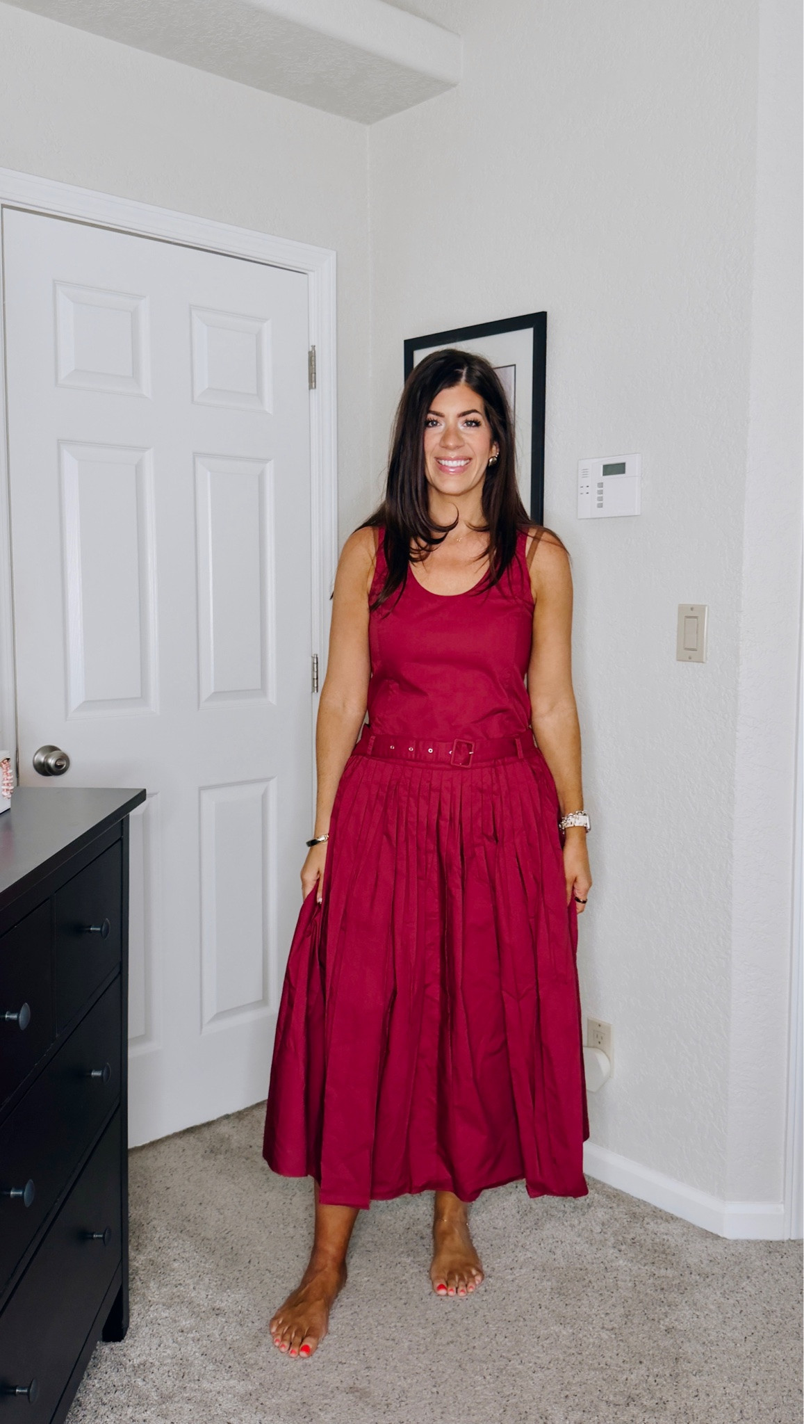 Fall try on
Sized down to a small in the drop waist dress and it’s still large.

#LTKMidsize #LTKOver40 #LTKTall