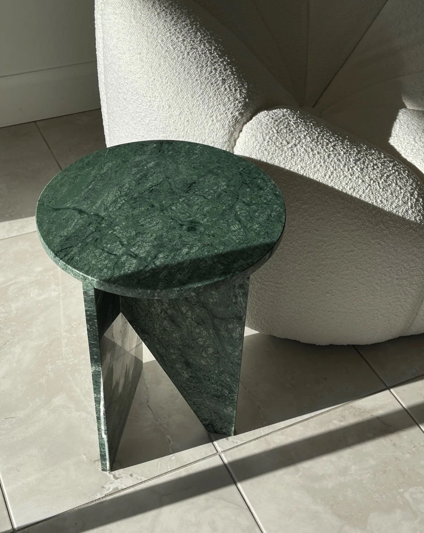 VERDE GUATEMALA MARBLE STONE TABLE | Off-White Palette