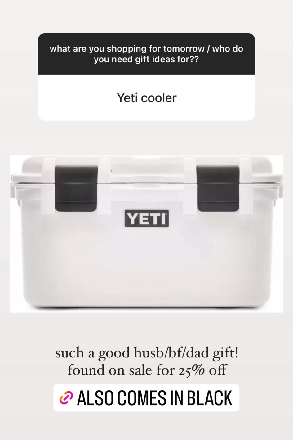 Yeti cooler on sale! Perfect gift idea for husband, bf, dad, etc

#LTKHoliday #LTKsalealert