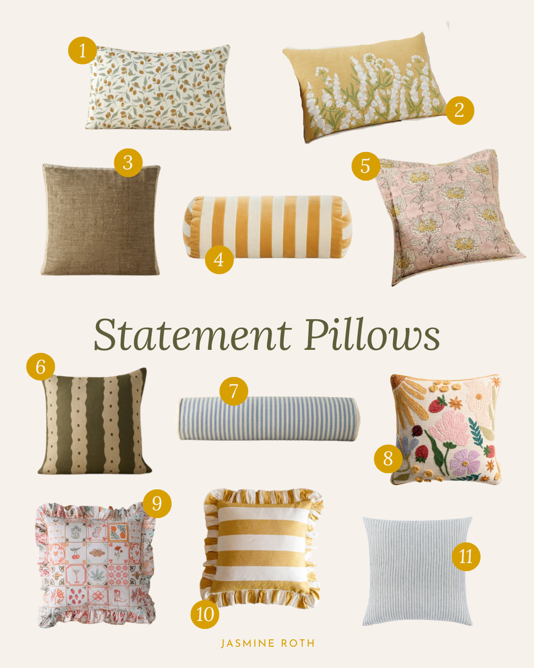 Statement pillows for summer bedroom refresh 

 #LTKSummerEdit #LTKU #LTKHome