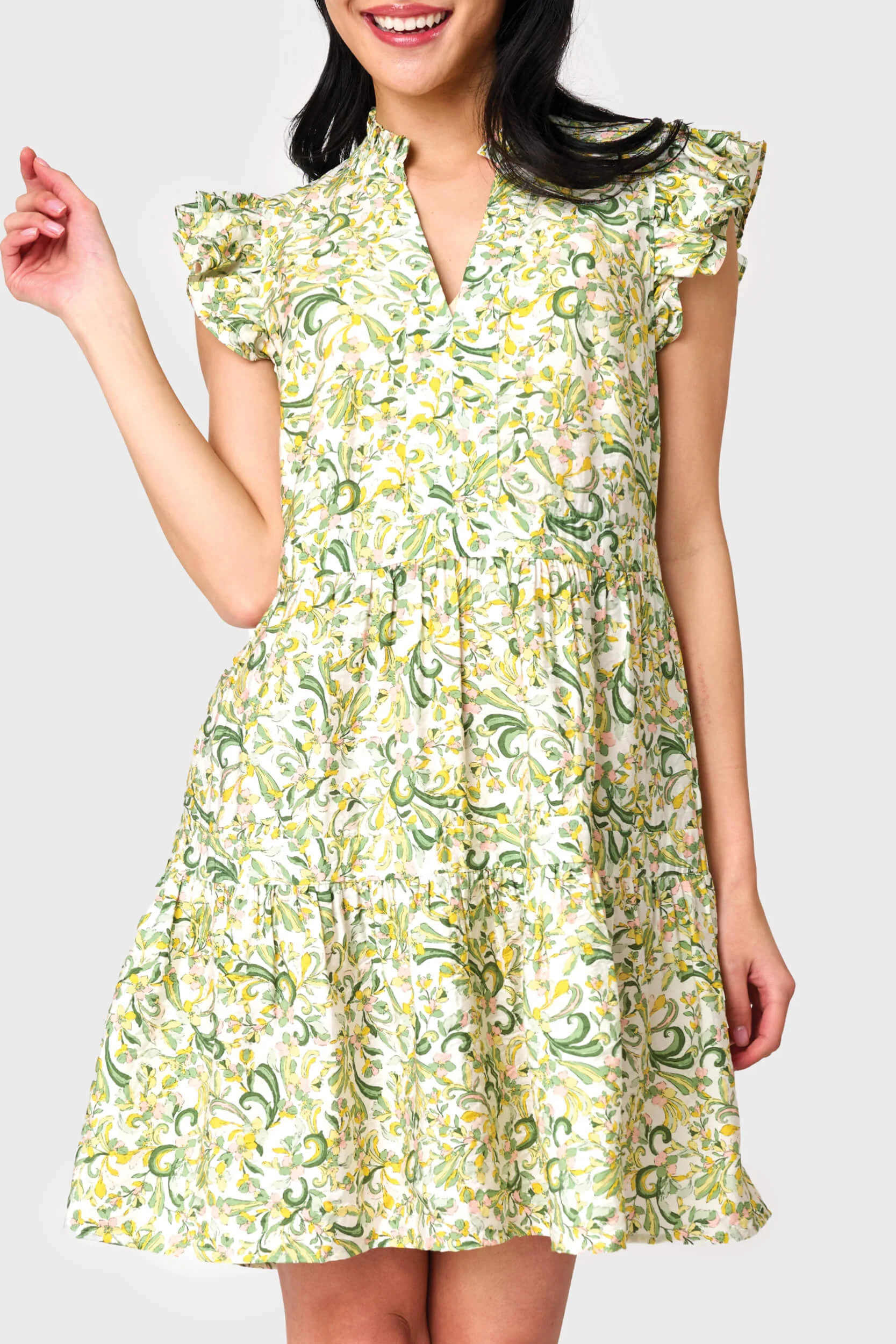 Flutter Sleeve Decked Out Day Dress | Gibson