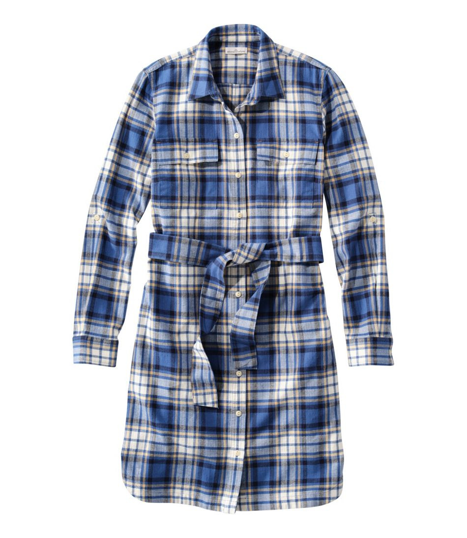 Women's Signature Camp Flannel Shirt Dress, Button-Front | Shirts & Button-Downs at L.L.Bean | L.L. Bean