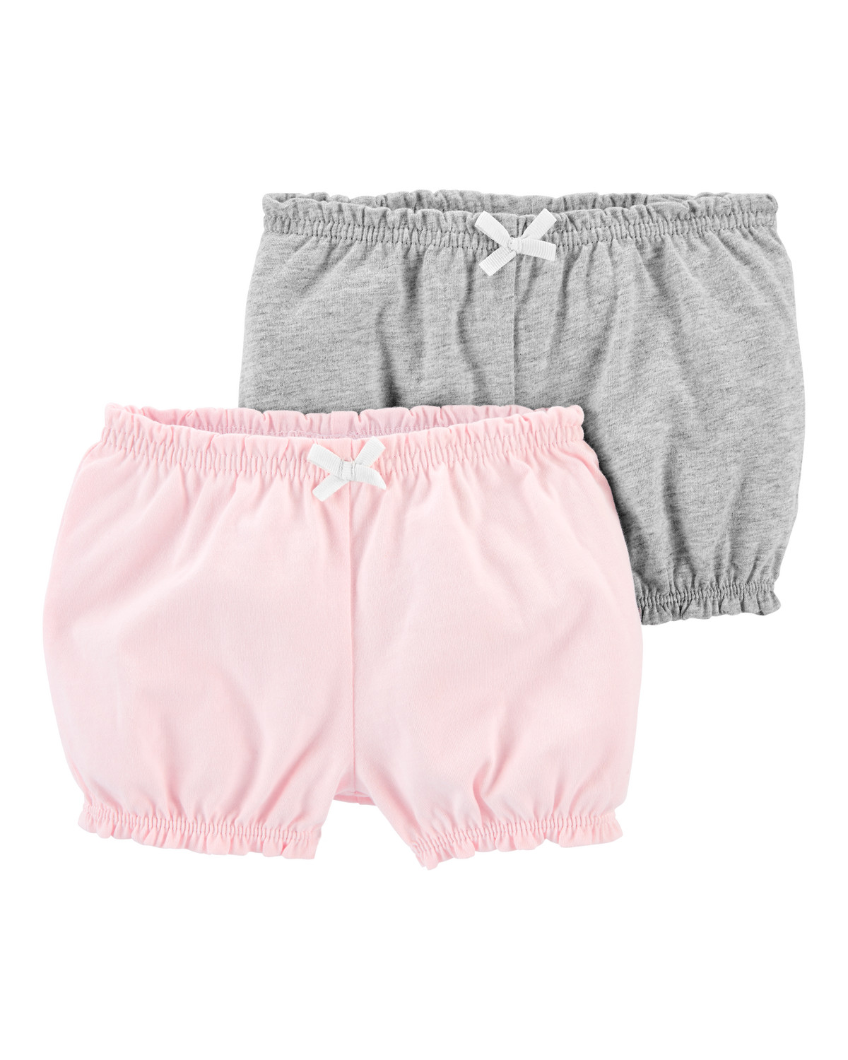 Baby Girl 2-Pack Bubble Shorts - Pink/Grey | Carter's Inc