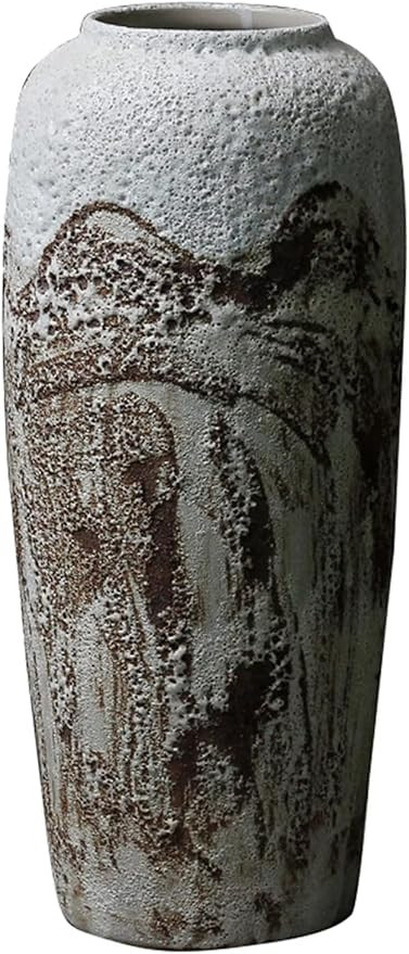 Vase Tabletop Floor Vase, Ceramic Stoneware Vase Living Room Flower Arrangement Ornament Distress... | Amazon (US)