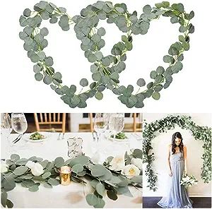 Soyee Artificial Eucalyptus Garland 12FT Wedding Arch Decorations Faux Eucalyptus Leaves Vines Ha... | Amazon (US)