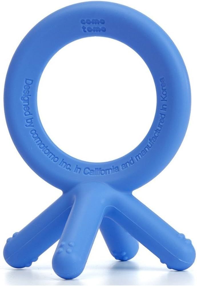 Comotomo Silicone Baby Teether, Blue, 1.75x1.75x3 Inch (Pack of 1) | Amazon (US)