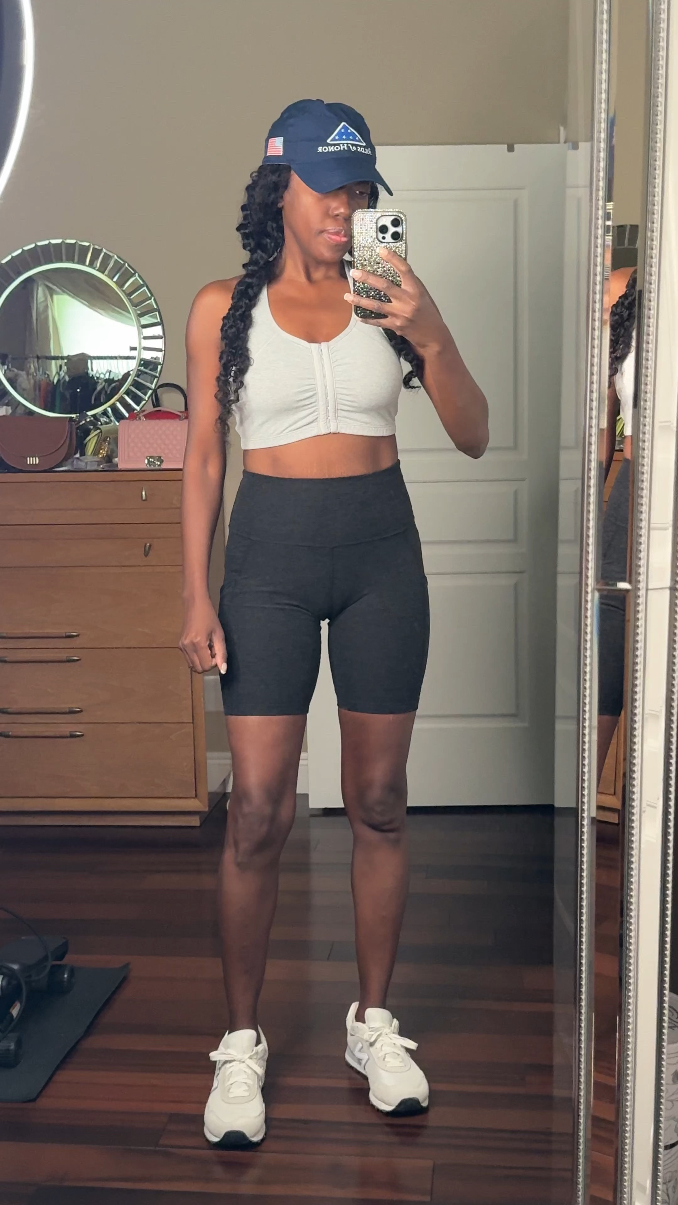 Workout Outfit 
Sports Bra: Wearing a size small. 
Shorts: Wearing a size S-M
My sneakers are currently on sale. Wearing a size 9. 

#LTKOver40 

#LTKVideo #LTKSeasonal #LTKFitness