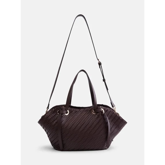 Scenario Women's Mini Clam Tote, Brown | Walmart (US)