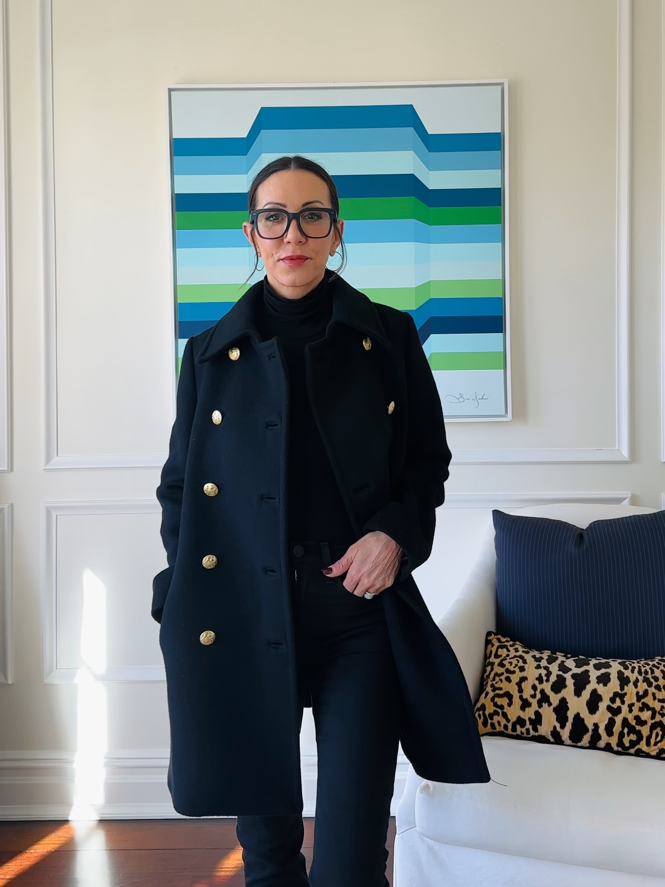 The peacoat is such a classic staple that never goes out of style.  This Nili Lotan coat is sold out but I’ve linked the shorter version of this exact coat below and some other  similar options and price points. 