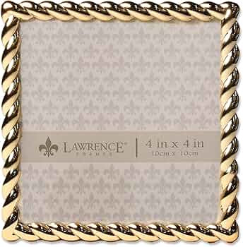 Lawrence Frames Rope Design Metal Frame, 4x4, Gold | Amazon (US)
