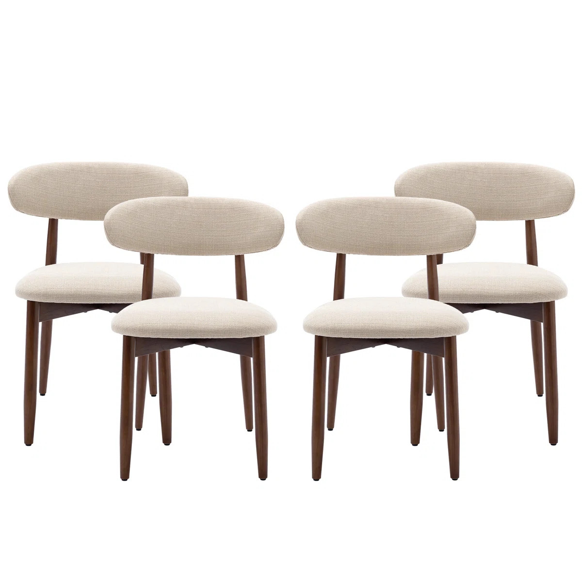 Vannie Upholstered Solid Wood Side Chair Dining Chair (Set of 4) | Wayfair North America