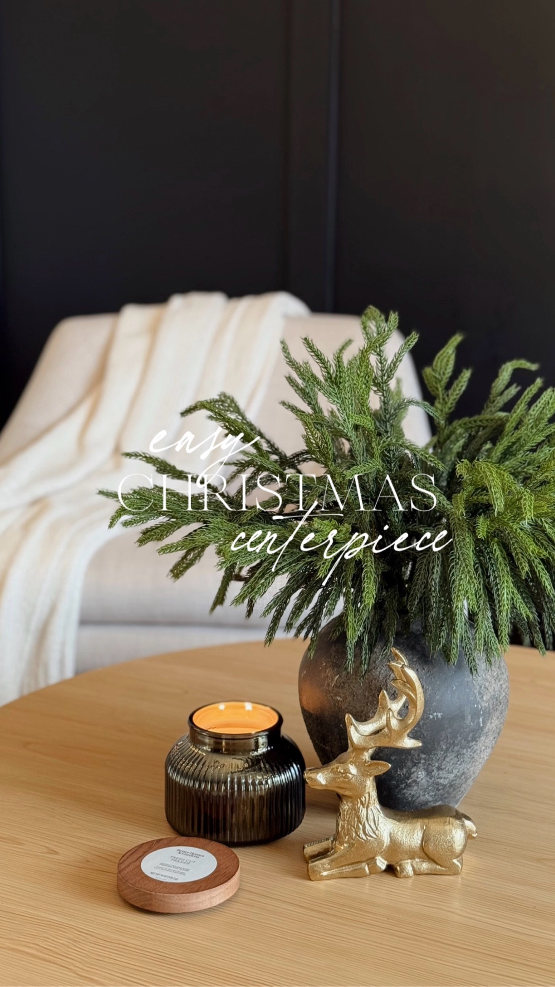 easy christmas centerpiece 

christmas decor | holiday decor | christmas centerpiece | home decor | christmas fir stems | christmas candle | table decor 

#LTKHome #LTKHoliday #LTKSeasonal