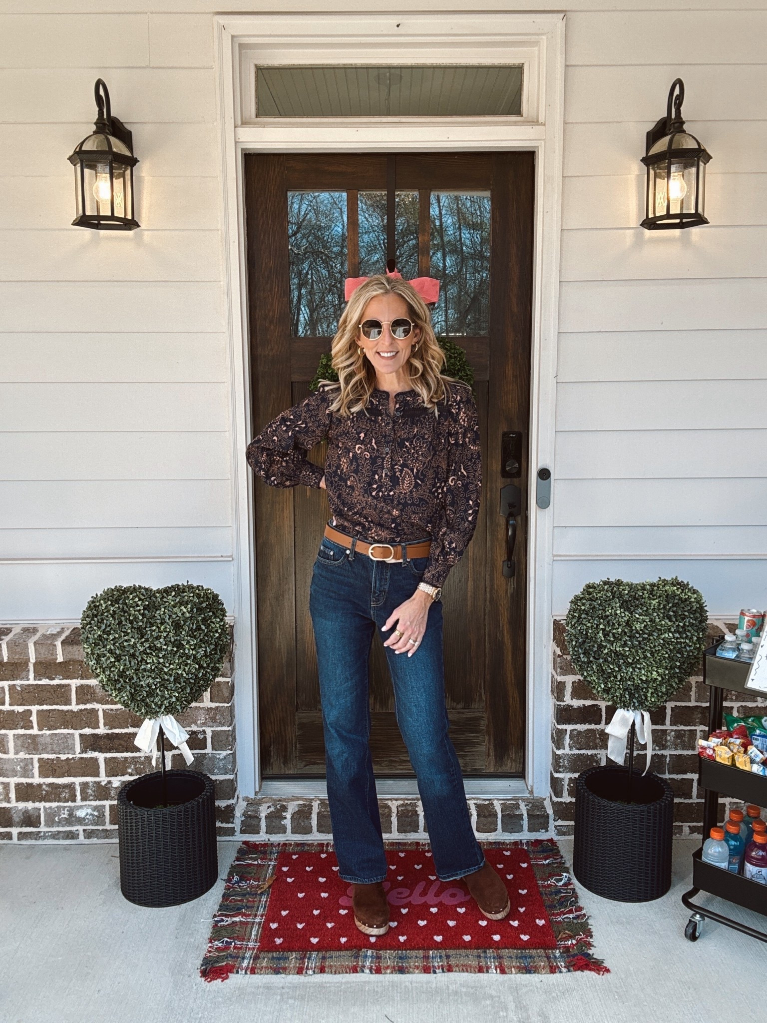 Ready for work or play. This shirt can do it all featuring a tailored and feminine fit with all of the right details it comes in six different colors under $25 wearing a size extra small. (Walmart jeans $26) 

#LTKValentine #LTKdayinmylife #LTKootd