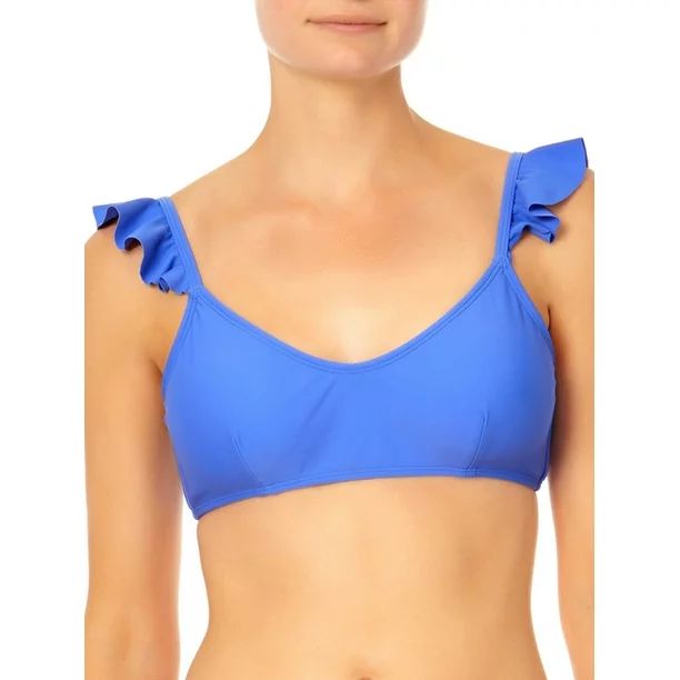 No Boundaries Junior's Ruffle Bralette Bikini Swim Top | Walmart (US)