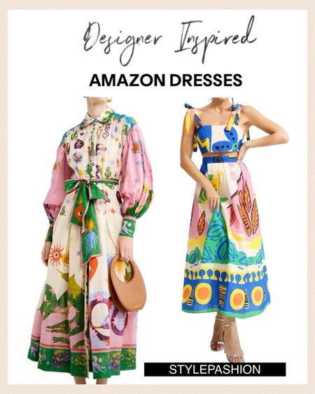 Designer inspired dress and set. I absolutely love the colors and print of these pieces. They’ll be great for Mother’s Day weekend as well. 

#LTKmidsize #LTKfindsunder100 #LTKSeasonal