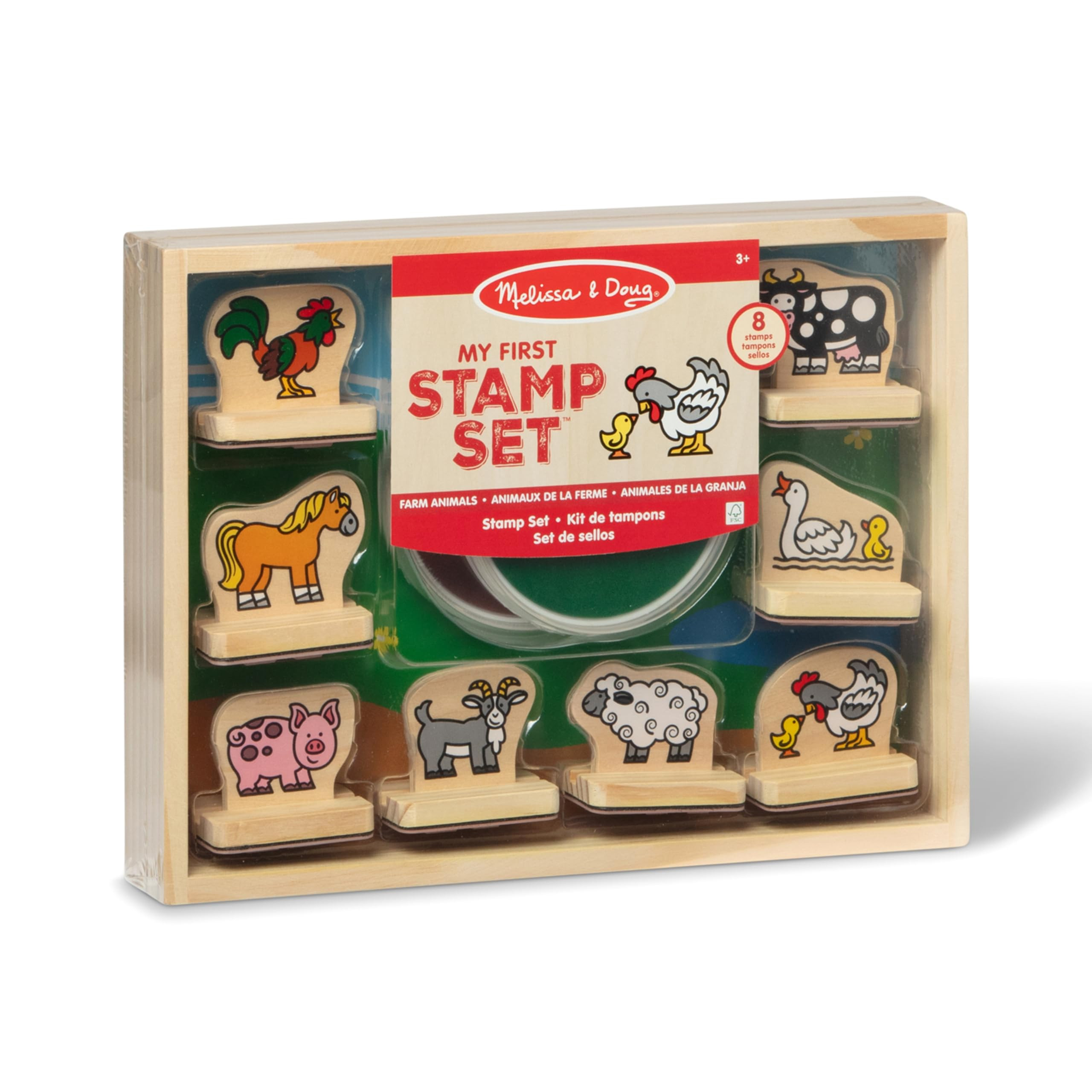 Melissa & Doug My First Wooden Stamp Set - Farm Animals | Amazon (US)