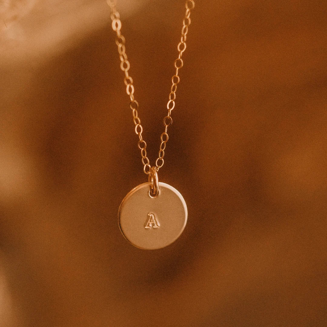 Mother's Initial Necklace-Mother-Mama-New Mommy-Birth-Newborn-Baby Shower Gift-14k rose gold fill... | Etsy (US)