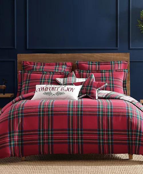 Levtex Spencer Plaid Flannel Comforter Sets - Macy's | Macy's