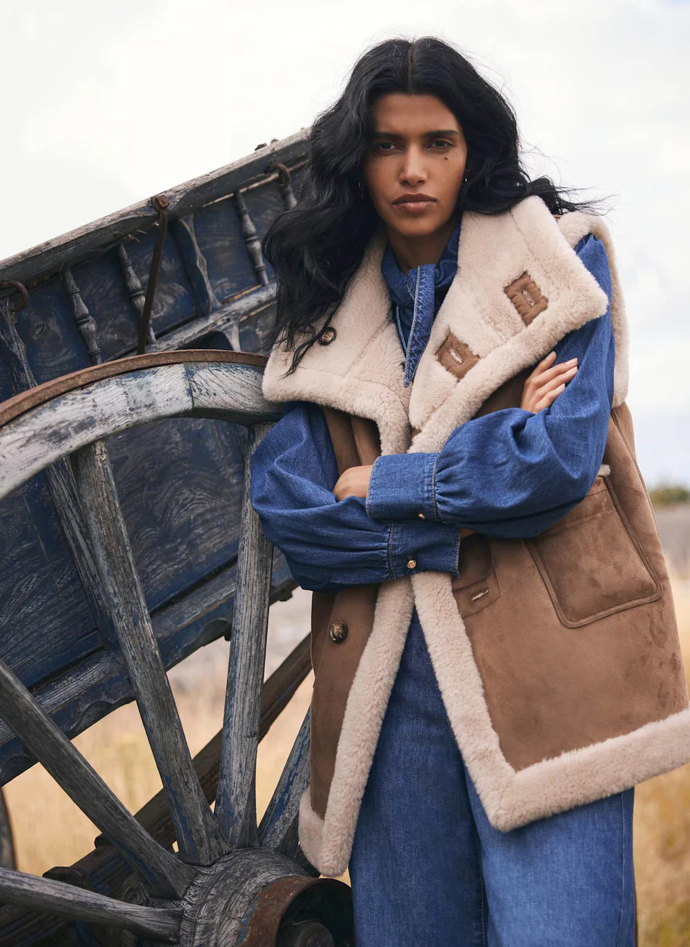 Tan Bonded High Neck Gilet | Mint Velvet