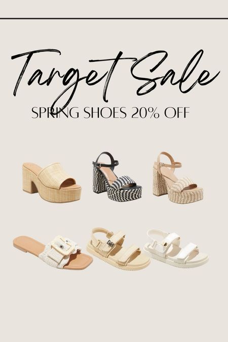 Target spring shoe sale ends today! Spring sandals. Target finds. Spring heels. 