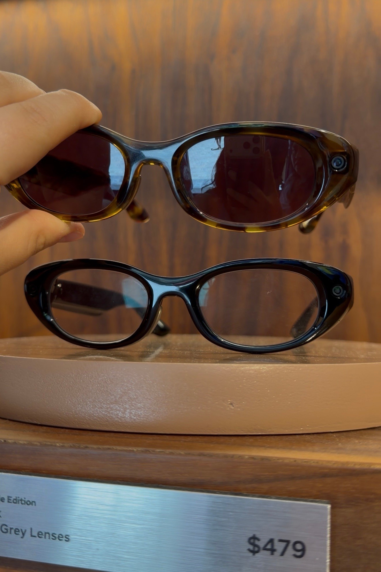 The Kylie Jenner Meta Glasses in person! 😍 Dark Tortoise on top, Classic Black below, both the Starfire Kylie Edition and both linked 👇🏽

Okay these are SO much cuter in person than I expected. Quick rundown:

💬 They talk to you in Kylie’s actual voice
🌎 Real time translation, look at a sign or menu and it reads it to you
📸 Hands free photos and video, clutch when your hands are full of kids
💄 Adjustable nose bridge that does not wipe your makeup off
🪞 Charging case has a mirror inside for lipstick touch-ups
💵 Starts at $399, Transitions $479

Went in a skeptic, walked out sold. Full review on the blog 🤍

Kylie Jenner Meta Glasses | Kylie Meta Glasses review | Starfire Kylie Edition | are Kylie Meta Glasses worth it | smart glasses for travel | travel tech for moms

#kyliemetaglasses #metaglasses #traveltech #travelmom

#LTKTravel #LTKSeasonal #LTKootd