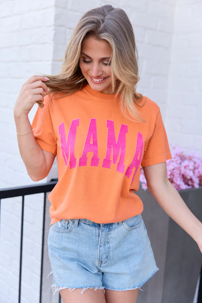 Mama Block Burnt Orange Graphic Tee | Pink Lily