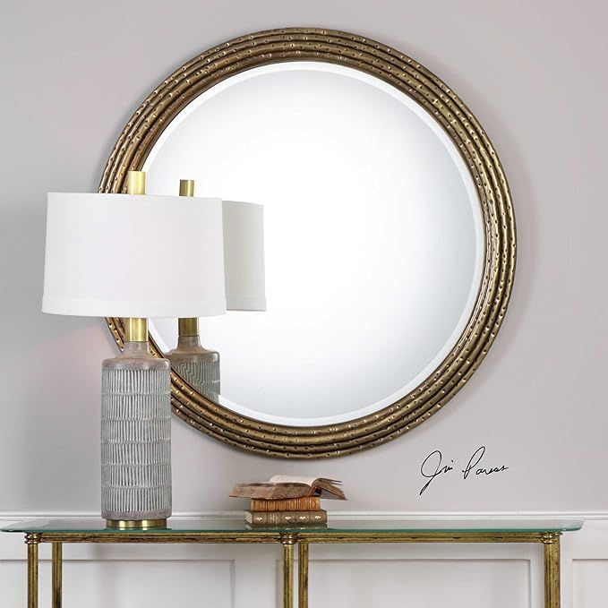 Vhomes Lights The Round Gold Mirror Spera Round Gold Mirror | Amazon (US)