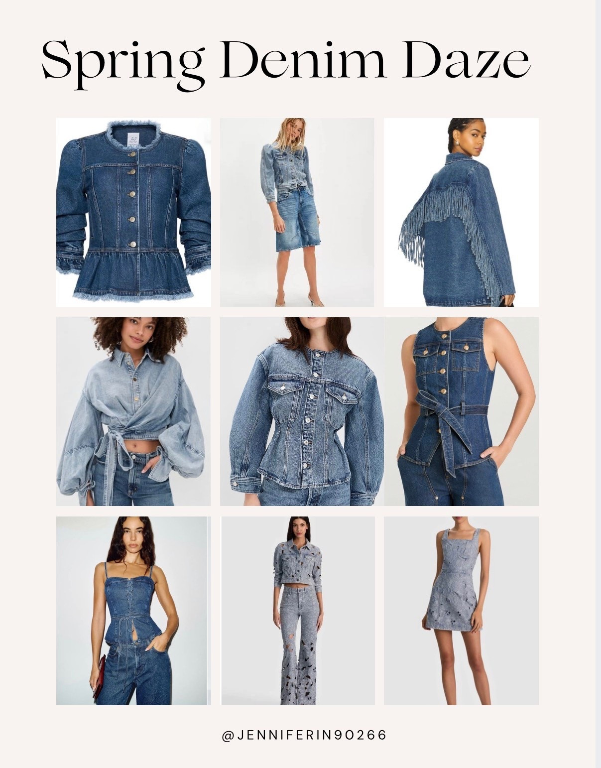Spring ‘26 denim is having a moment: structured jackets, fringe, laser embroidery and full denim-on-denim sets are everywhere. Think sharp tailored jeans, longline shorts, and denim jackets layered over lace silk shorts for that high-low contrast. Shop the season’s best denim @lagence @Alice + Olivia @Revolve 

#LTKgrwm #LTKootd #LTKSpringSale