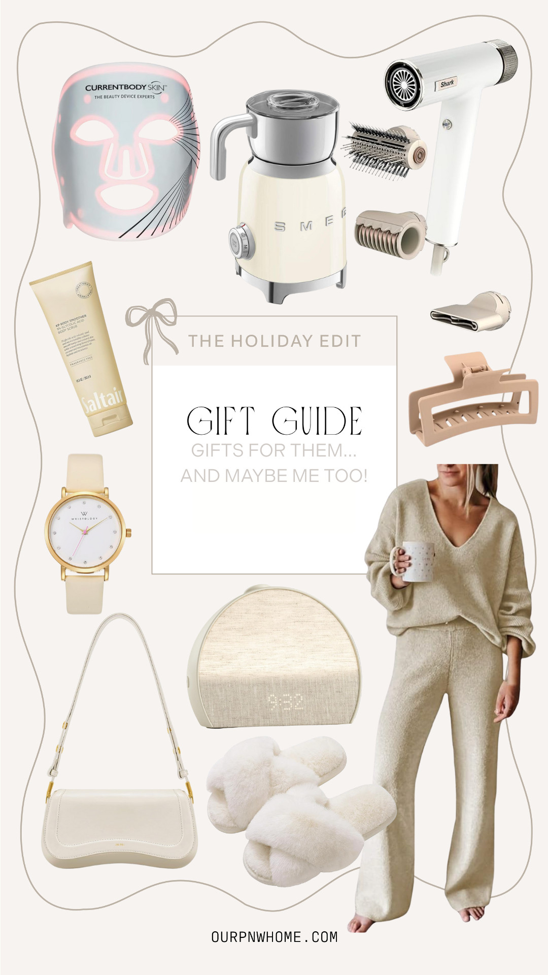 Amazon finds that make the perfect gift for mom, your sister, your bestie, or as a treat for you!

loungewear, tan pajamas, red light therapy mask, face mask, milk frother, body scrub, women's watch, white watch, neutral home, Hatch alarm clock, fuzzy slippers, white slippers, white handbag, white purse, hair styling tools, jaw clip, claw clip, hair dryer, beauty tools, gifts for the beauty lover, gifts for the homebody 

 #LTKGiftGuide #LTKStyleTip #LTKBeauty