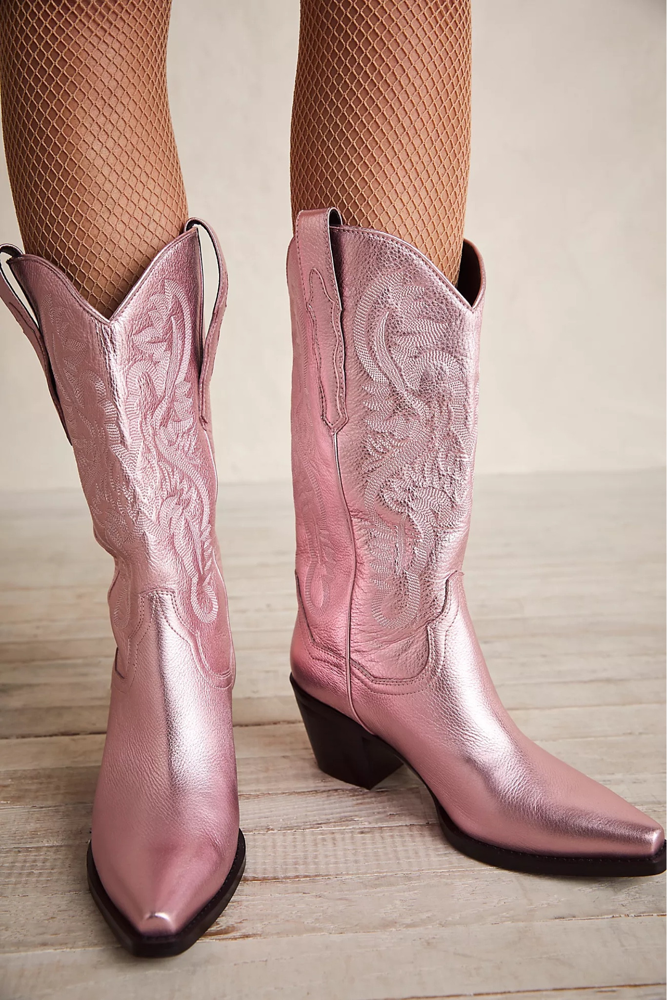 Brown and outlet pink cowboy boots