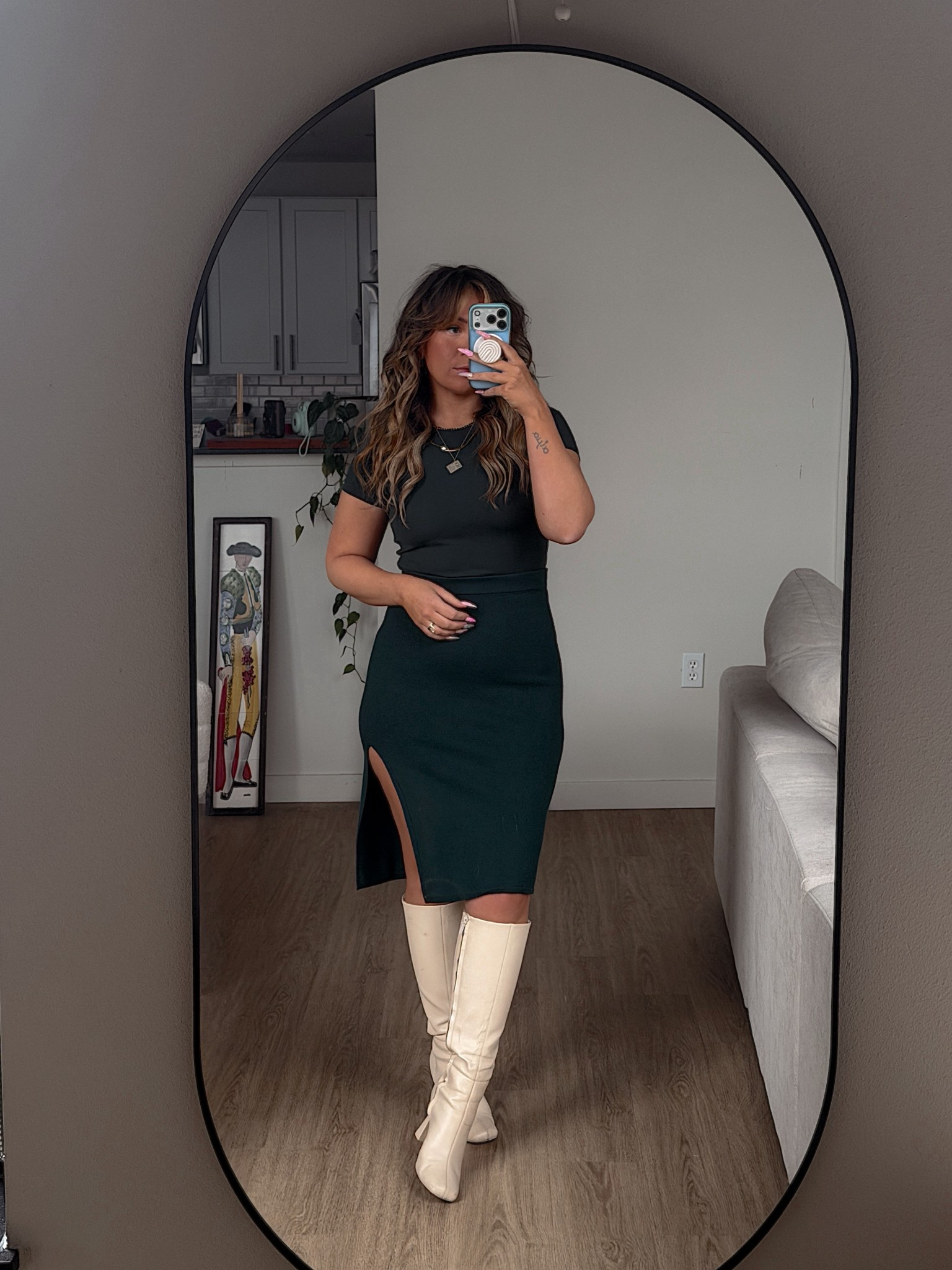 top - aritzia 
skirt - very old abercrombie
boots - circus ny 

#LTKSeasonal #LTKootd #LTKWorkwear