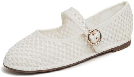 Feversole Women's Soft Breathable Mary Jane Memory Foam Cushioned Comfort Round Toe Metal Buckle ... | Amazon (UK)