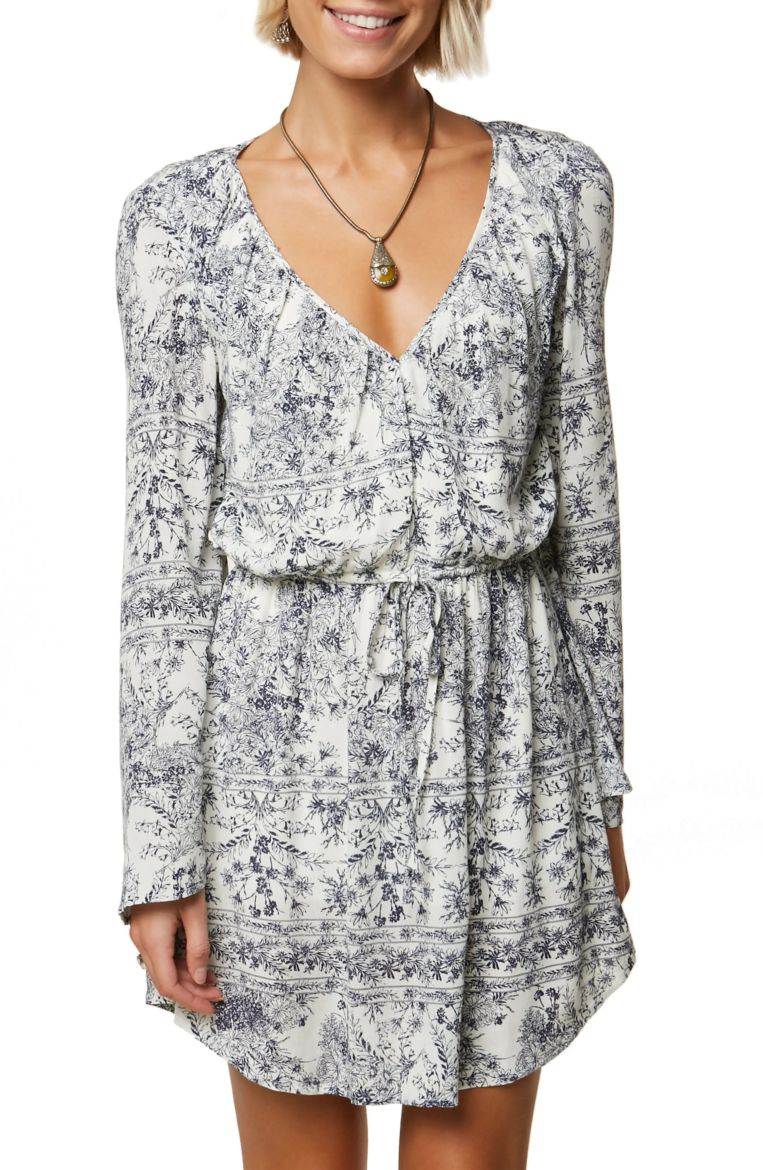O'Neill Gretchen Bell Sleeve Blouson Dress | Nordstrom