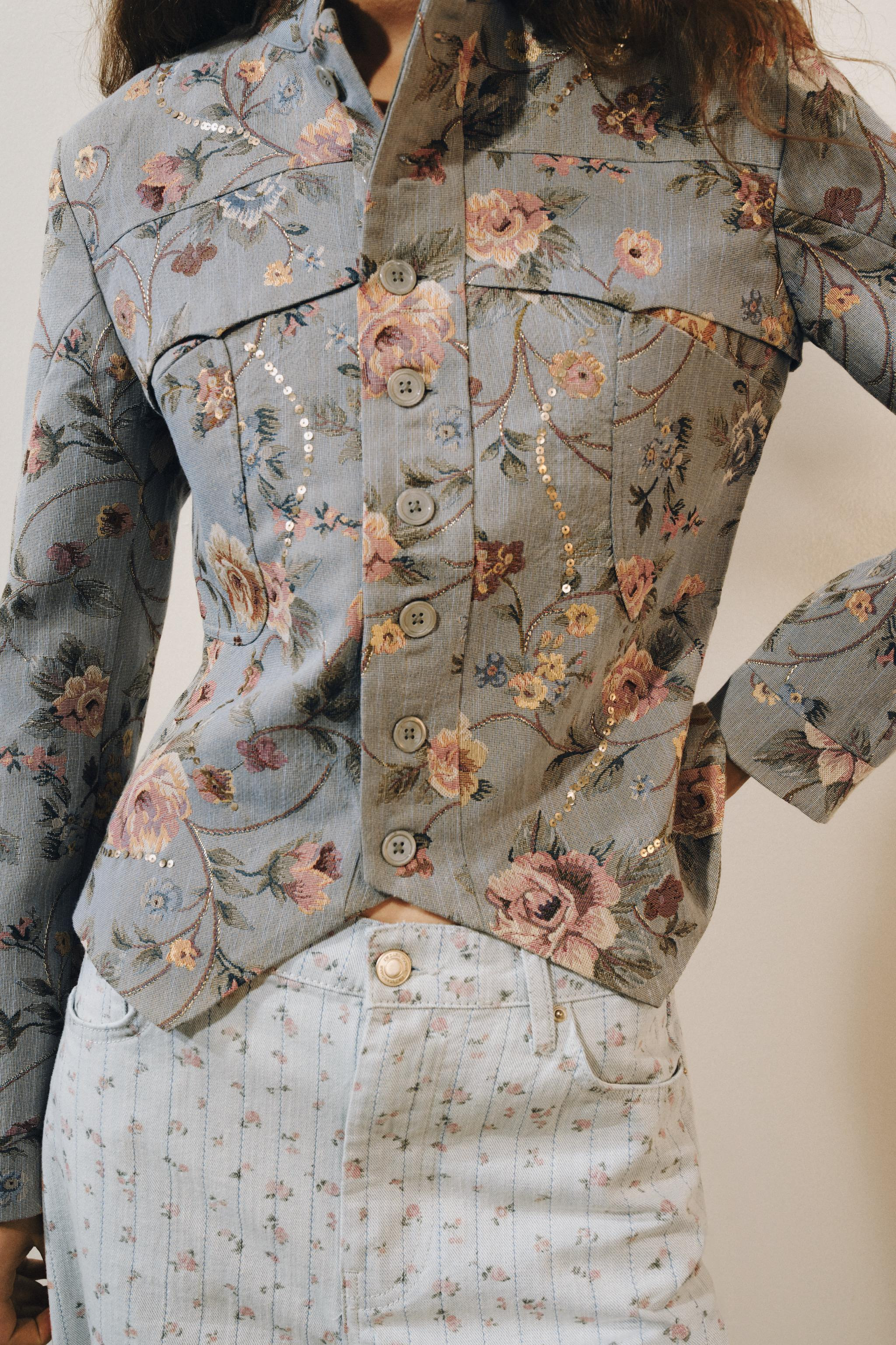 ZW COLLECTION JACQUARD BLAZER | Zara UK